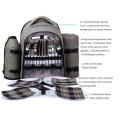 Custom Cooler Compartment Wine Bag Picnic Set Multifunction 4 Person Picnic Backpacks Bags with Blanket